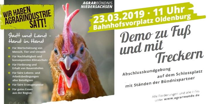 Demo zu Fuß und mit Treckern